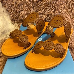 Jack Rogers Lauren II Sandal in Mocha NWB Size 8.5